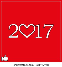 2017, wallpaper, background, vector illustration EPS 10
