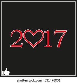 2017, wallpaper, background, vector illustration EPS 10