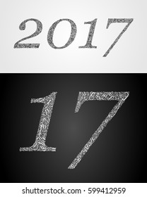 2017 year. Anniversary. World book and copyright day. International Day of writer. International Day of the Book. World Book Day. Studying and learning concept. Vector illustration.