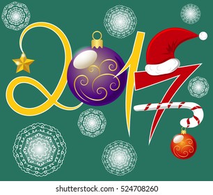 2017 Year Holiday, EPS 10