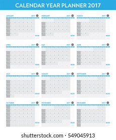 a 2017 year planner calender