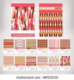2017 year stylish calendar vector illustration 