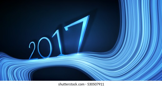 2017 year. Vector design.