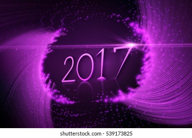 2017 year. Vector design.