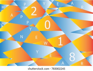 2018 abstract design concept for new years or calendar cover. Vector illustration