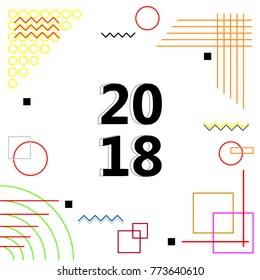 2018 abstract greeting card background