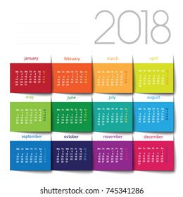 2018 calendar