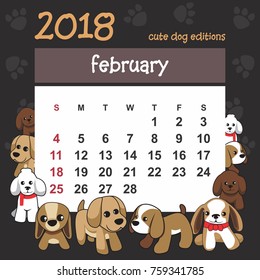 2018 calendar cute dog frame edition