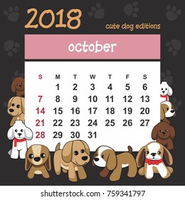 2018 calendar cute dog frame edition