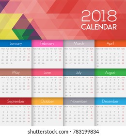 2018 Calendar Design