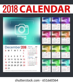2018 calendar icon Vector EPS 10 illustration.