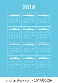 2018 Calendar Planner Design.
