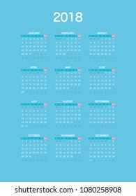 2018 Calendar Planner Design.