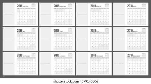 2018 Calendar Planner Design.