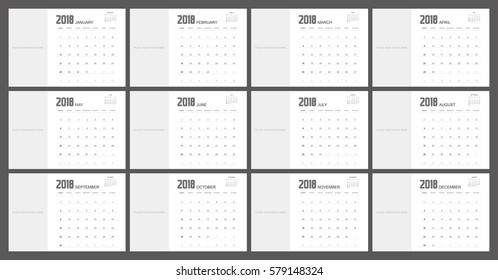 2018 Calendar Planner Design.