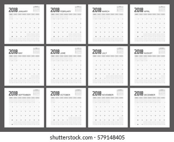 2018 Calendar Planner Design.