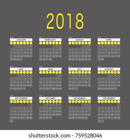 2018 Calendar Planner Design.