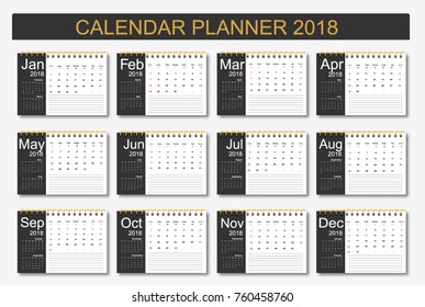 2018 Calendar Planner Design.