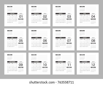 2018 Calendar Planner Design.