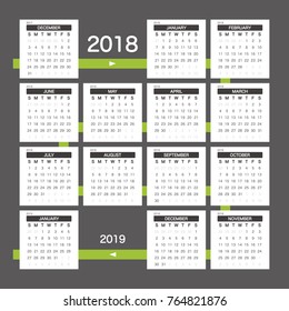 2018 Calendar Planner Design.