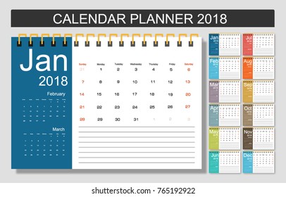 2018 Calendar Planner Design.