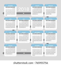 2018 Calendar Planner Design.