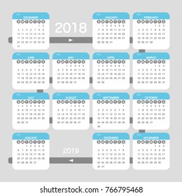 2018 Calendar Planner Design.