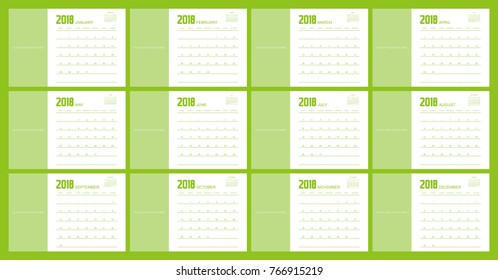 2018 Calendar Planner Design.