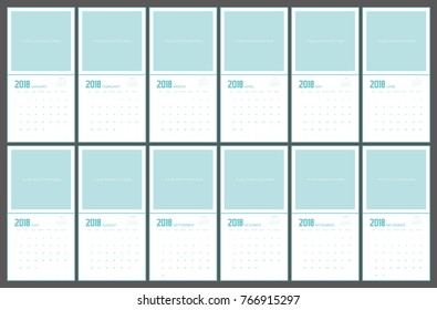 2018 Calendar Planner Design.