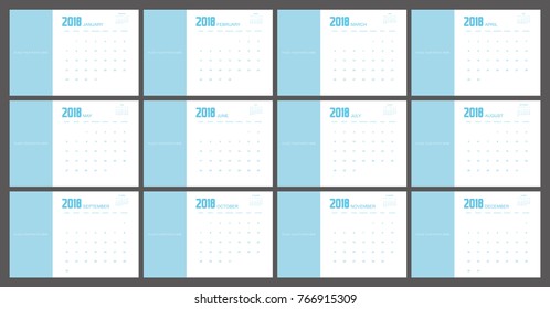 2018 Calendar Planner Design.