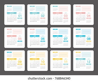 2018 Calendar Planner Design.