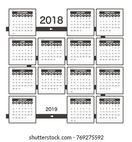 2018 Calendar Planner Design.