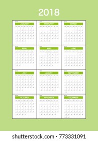 2018 Calendar Planner Design.