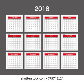 2018 Calendar Planner Design.