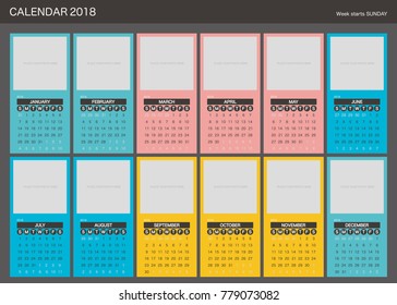 2018 Calendar Planner Design.