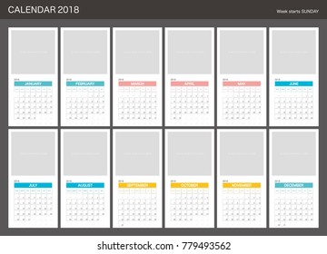 2018 Calendar Planner Design.