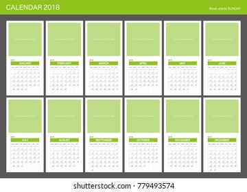 2018 Calendar Planner Design.