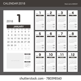 2018 Calendar Planner Design.