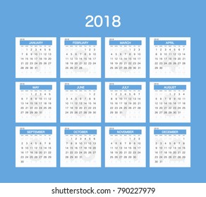 2018 Calendar Planner Design.