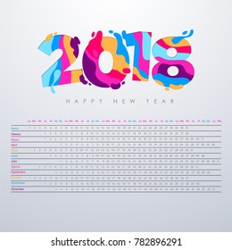 2018 CALENDAR year