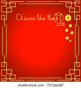 2018 Chinese New Year, of Dog Vector Design for text and greetings card, banners, calendar 