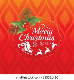 Ilustración vectorial de tarjeta de felicitación de Navidad 2018