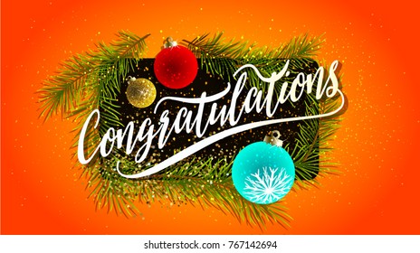 2018 Congratulations and Happy New Year Background for your Seasonal Flyers and Greetings Card or Christmas themed invitation. Merry Christmas and Happy New Year. Trendy Modern style poster.