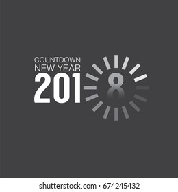 2018 Countdown Loading Vector Illustration