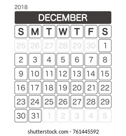2018 DECEMBER Calendar Planner Design.