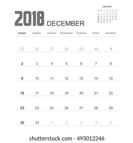 2018 DECEMBER Planner Design.