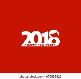 2018 dogs new year, vector illustration