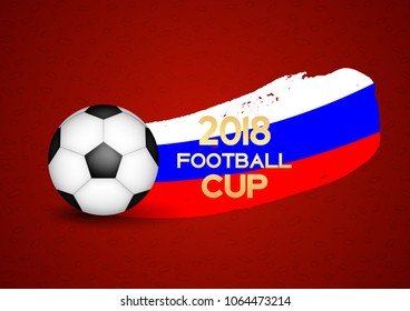 2018 Football Cup Sport Background Vector Illustration EPS10