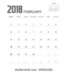 2018 FRBRUARY Planner Design.