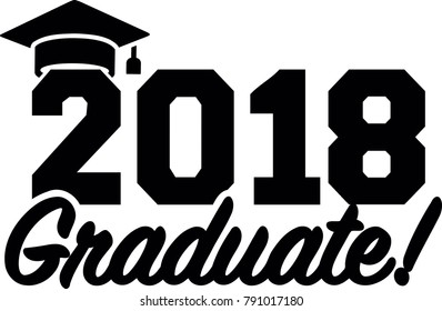 2018 graduate in black with mortarboard